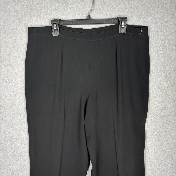 St John Collection Marie Gray Pants Women 8 Black Trouser Slacks High Rise Dress - Picture 2 of 13